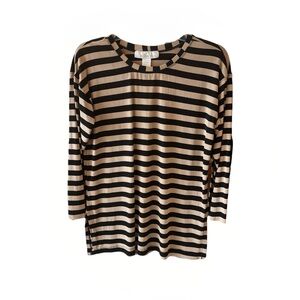 Vintage The Limited 1990s Black Tan Long Sleeve Top